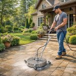 Profesjonalny Patio Cleaner do kostki brukowej 61 cm – na kółkach