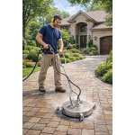 Profesjonalny Patio Cleaner do kostki brukowej 51 cm – na kółkach