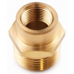 SZYBKOZŁĄCZKA ADAPTER PRZEJŚCIÓWKA WLOT M22 MĘSKI, WYLOT G1 1/4-F ŻEŃSKI MOSIĄDZ