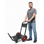 Wózek transportowy magazynowy ze stali – udźwig 200 kg, duże koła